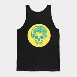 Skull with headphones Tank Top